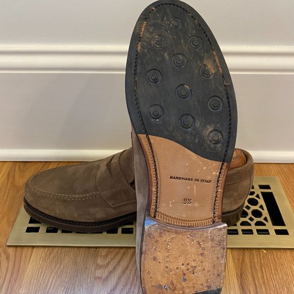 Sid Mashburn Italian Penny Loafer - Tobacco Suede main image 5
